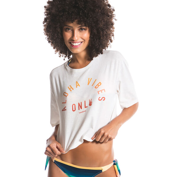 Havaianas Tshirt Cropped Aloha Vibes Off White A0S image number null