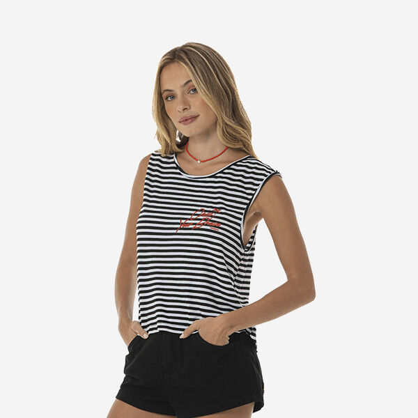 Stripes Chill Your Brain Tank image number null