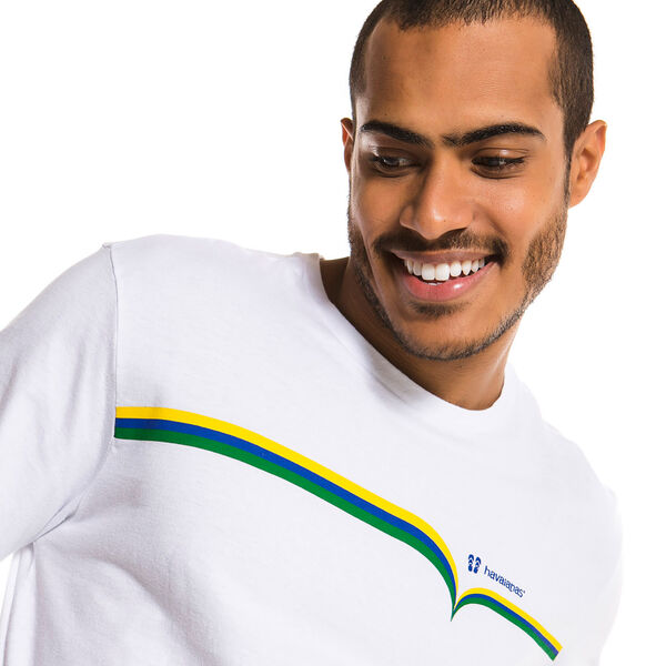Havaianas Tshirt Front Lines Brasil White A0M image number null