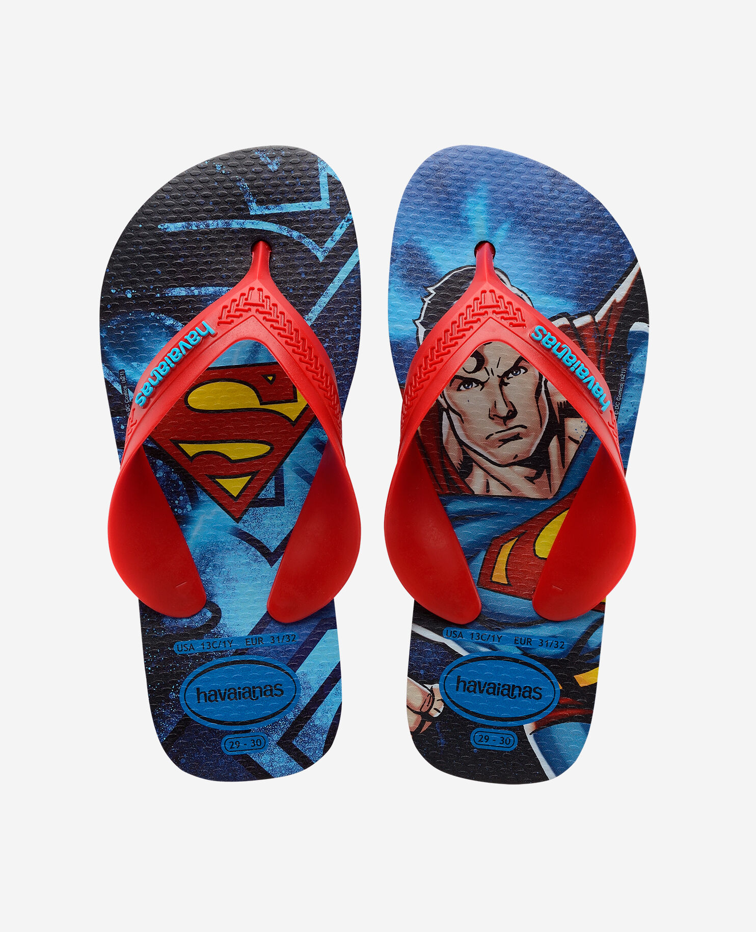Superman Havaianas Kids Flip Flop Sandals Max Heroes 