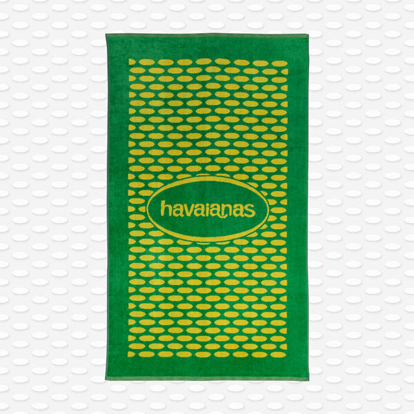 Havaianas Bicolor Velvet Logo Towel Green/Yellow 998 image number null