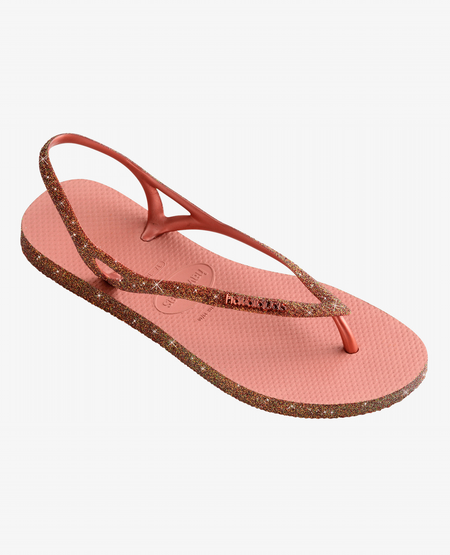 Tongs à effet métallisé Caoutchouc Havaianas en coloris Métallisé Femme Chaussures Chaussures plates Sandales et claquettes 