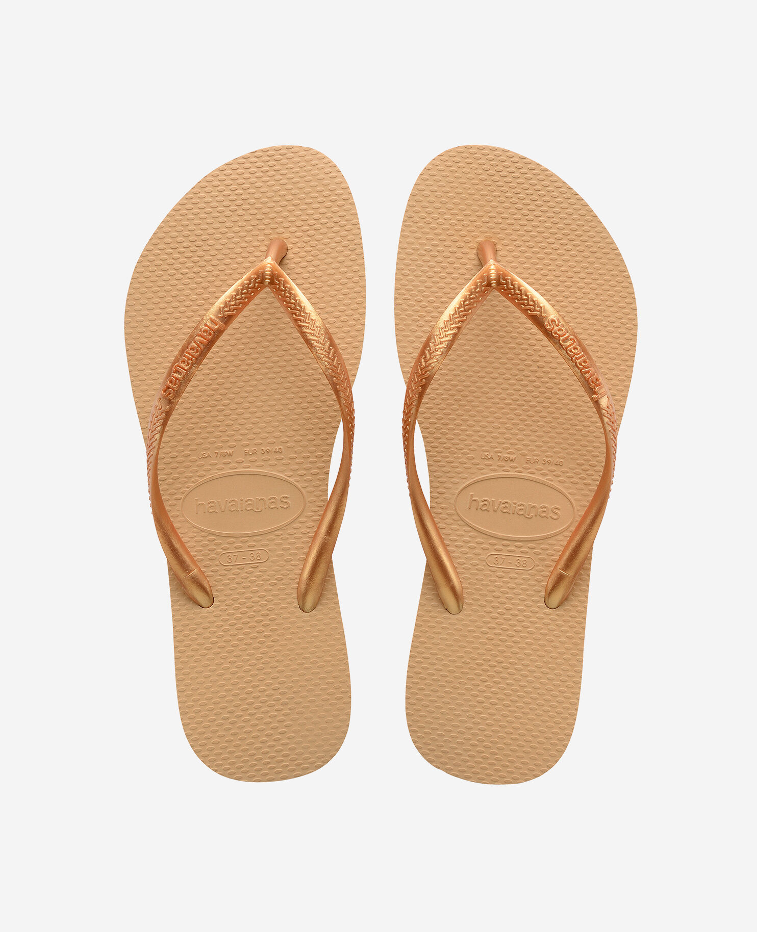 Gold havaianas flip flops store