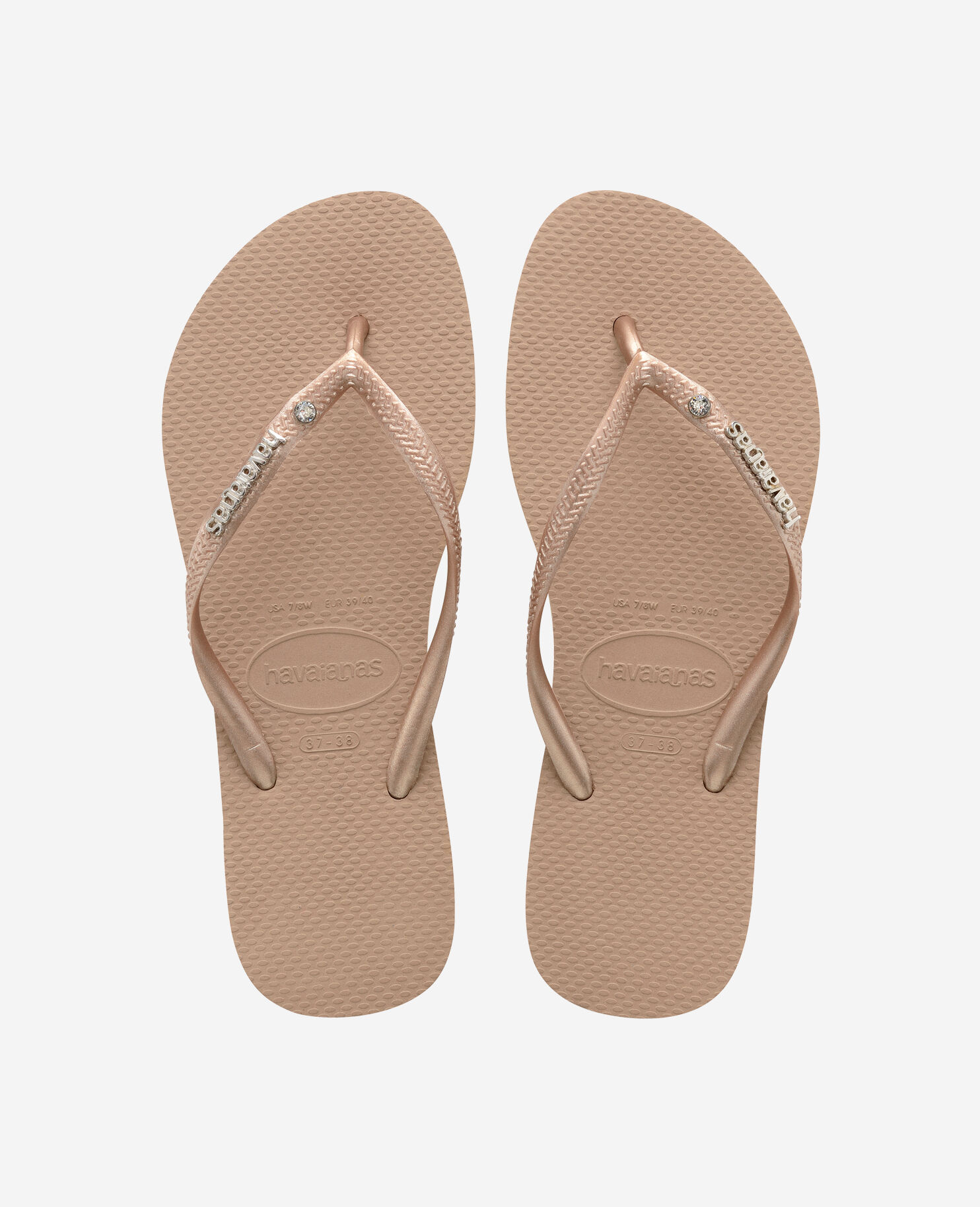 Black slim havaianas with gold logo 2025
