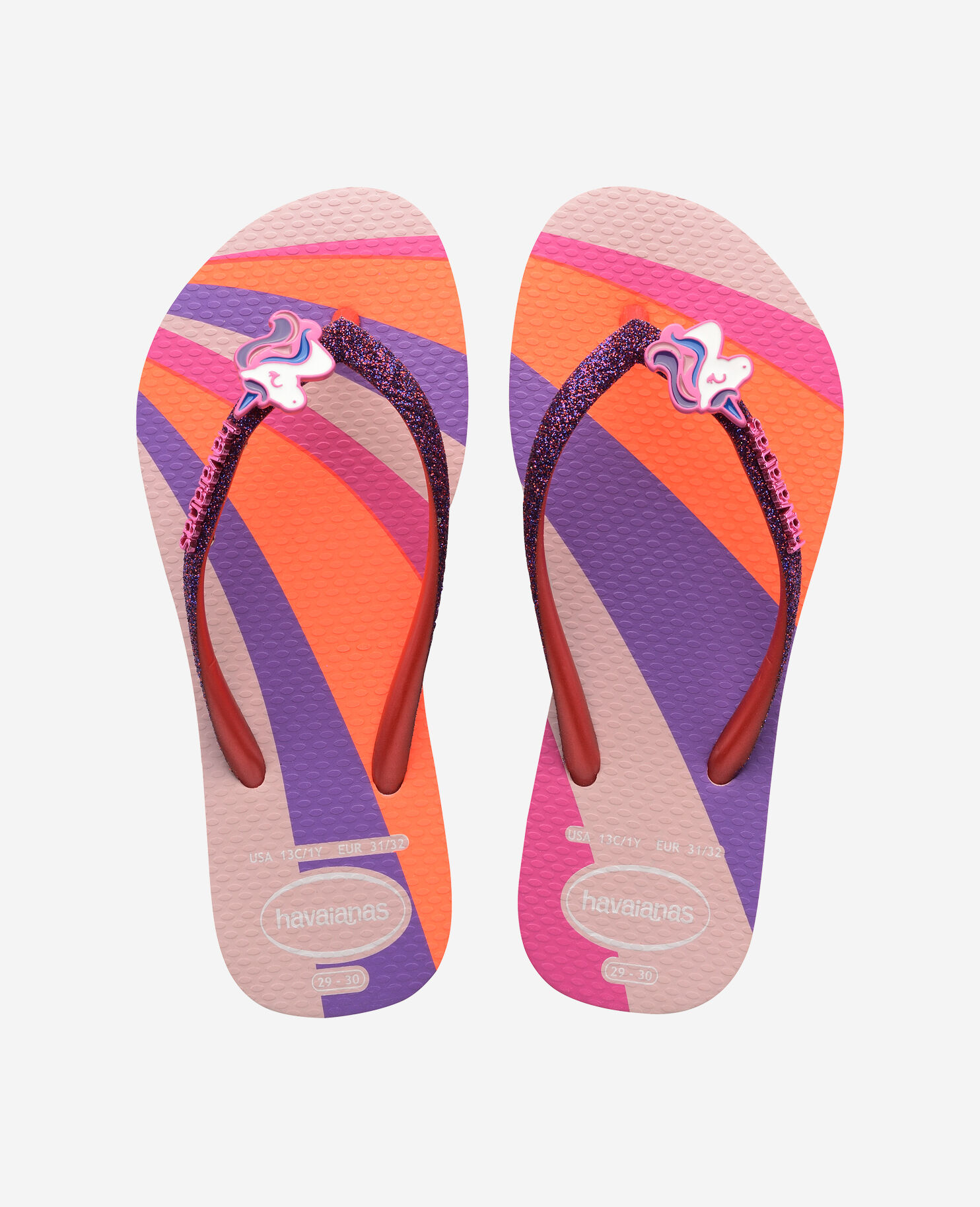 Havaianas Kids Slim Glitter II Kids Flip Flops Havaianas