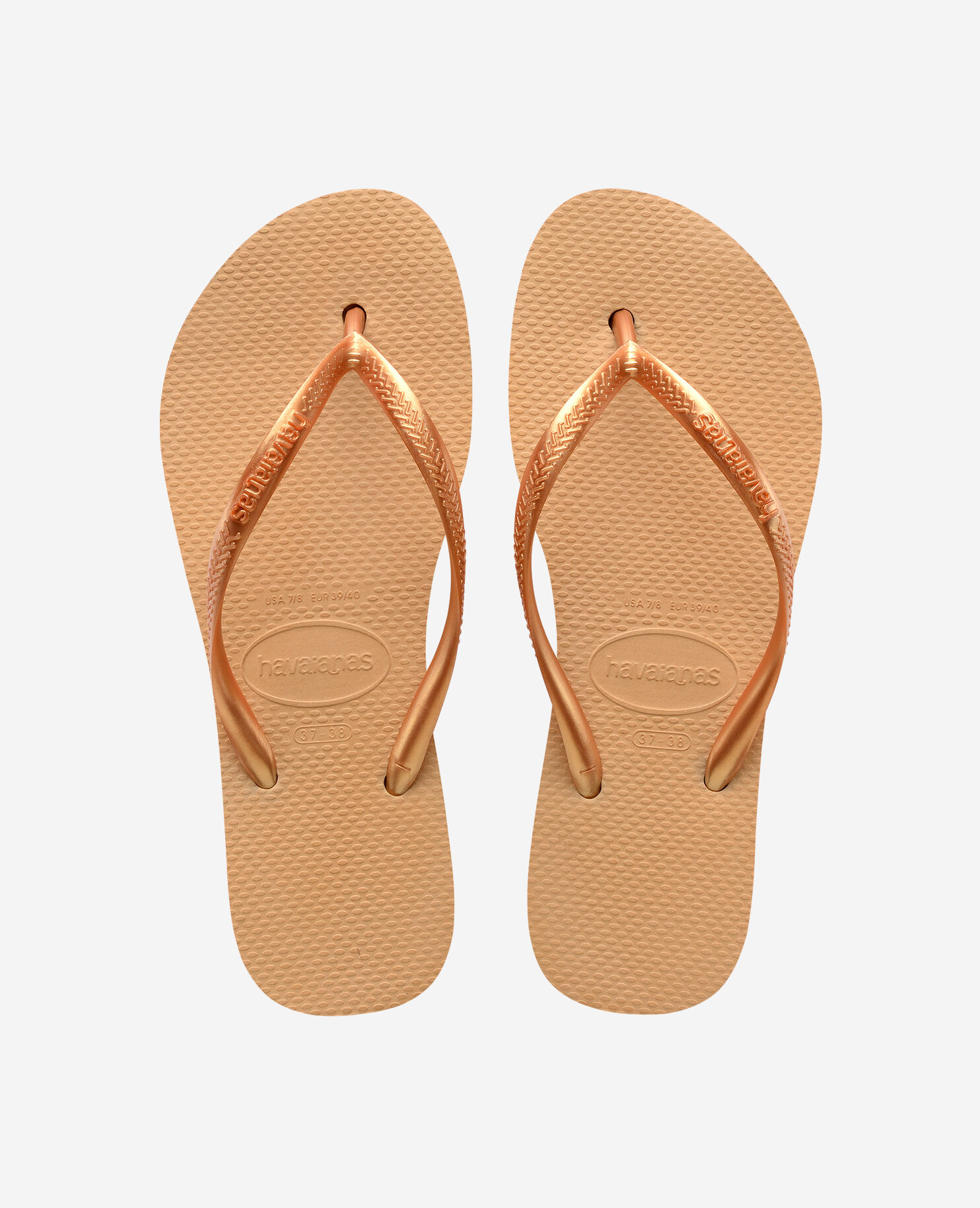 havaianas rose gold sandals
