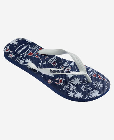 Havaianas Model 6121 Havaianas Urban Daré Calçados - Chinelo Havaianas Top Nautical Masculino Adulto TOP NAUTICAL 6121 Rubberen Herrenslippers Beige Spuitgieten Braziliaanse Slippers Casual