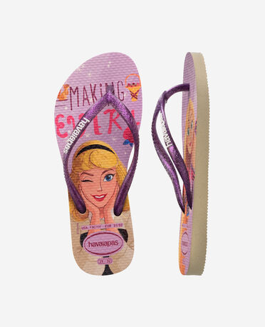 Havaianas Slim Princess Moana X Snowhite In Gold For Kids | Flip Flops