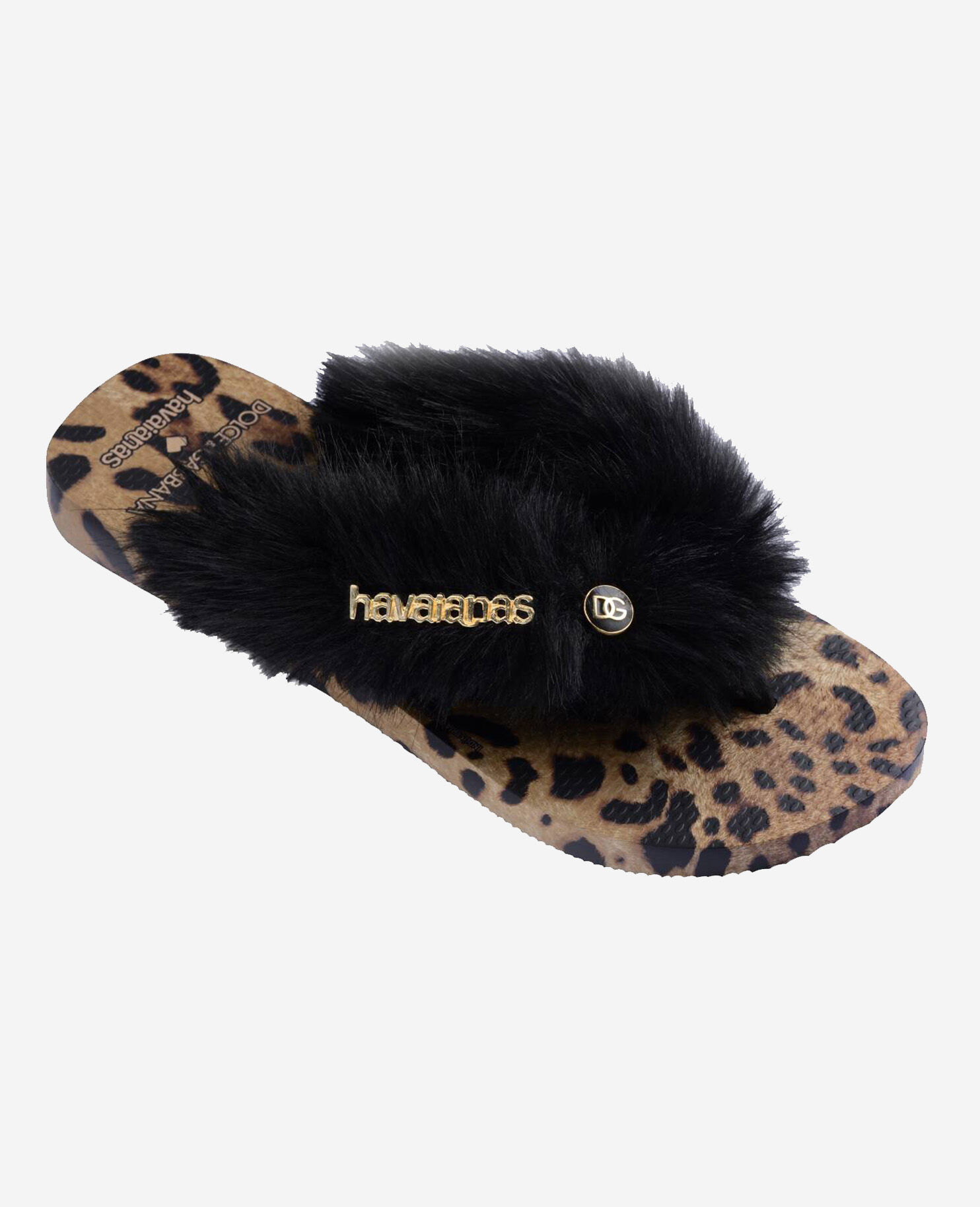 【Havaianas x Dolce&Gabbana】Top - Animal Leopard Havaianas Top Dolce&Gabbana Animals Fur in Dolce&Gabbana x