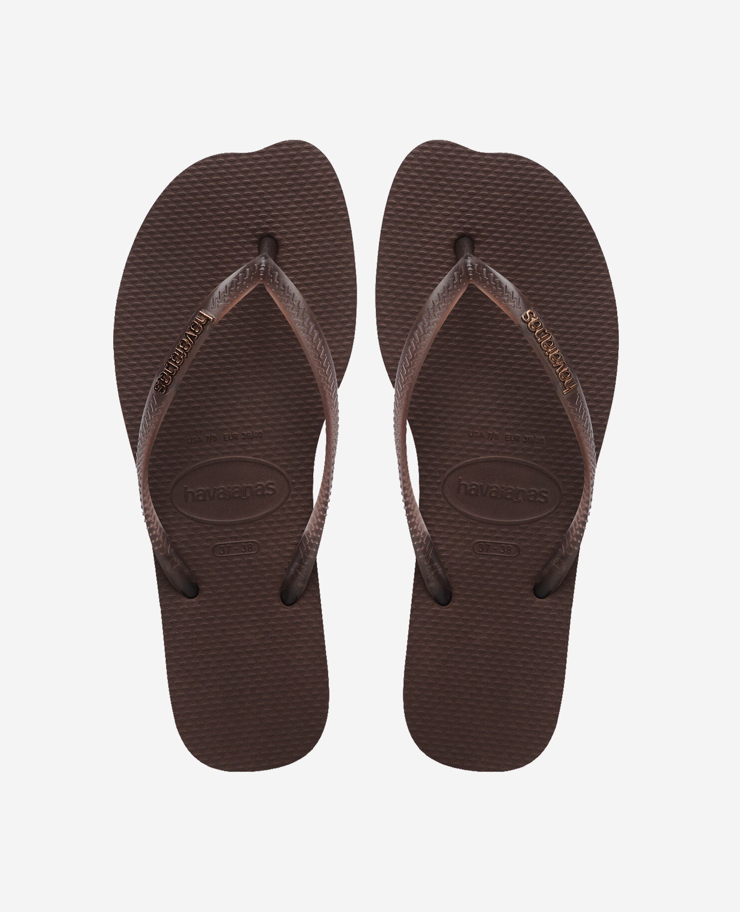 Havaianas SLIM POINT Beige / Goud - Gratis levering | ! - Schoenen Teenslippers Dames € 30,59