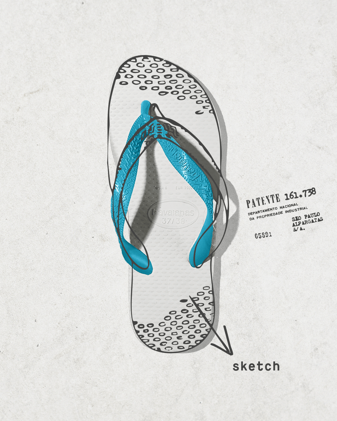 havaianas patent from 1962