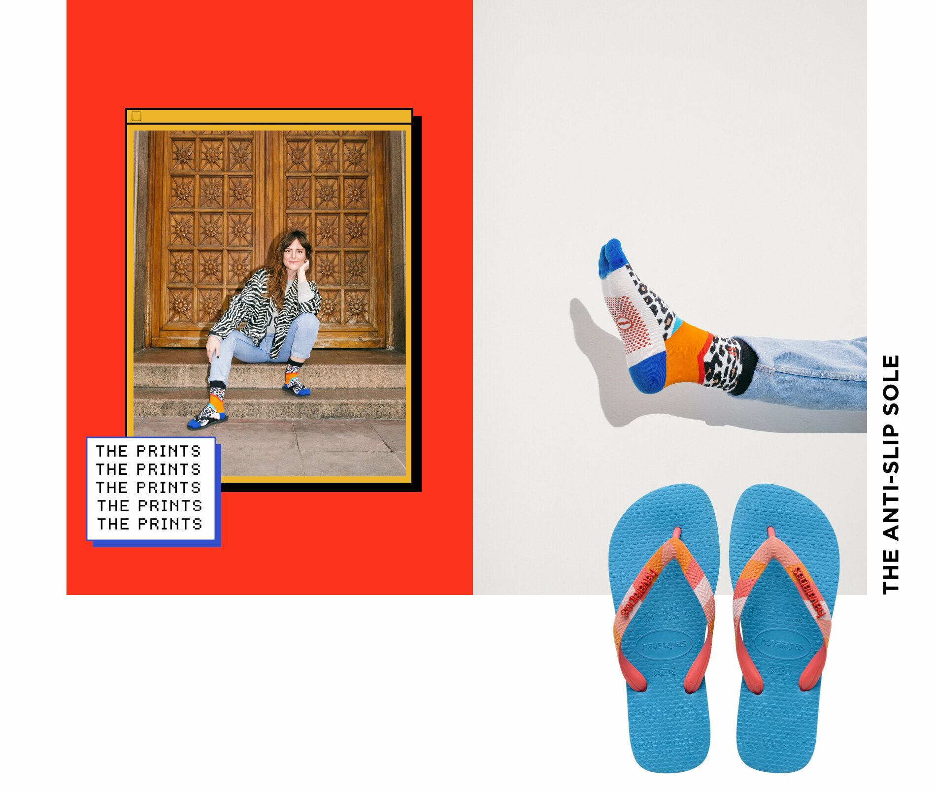 Havaianas flip top flop socks