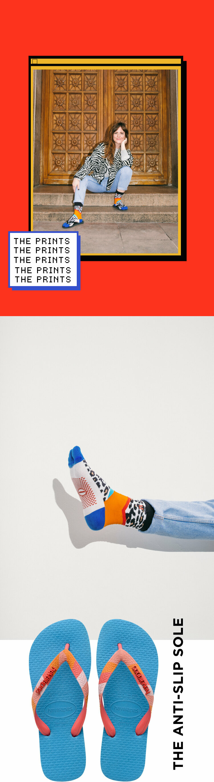 Havaianas flip shop flop socks