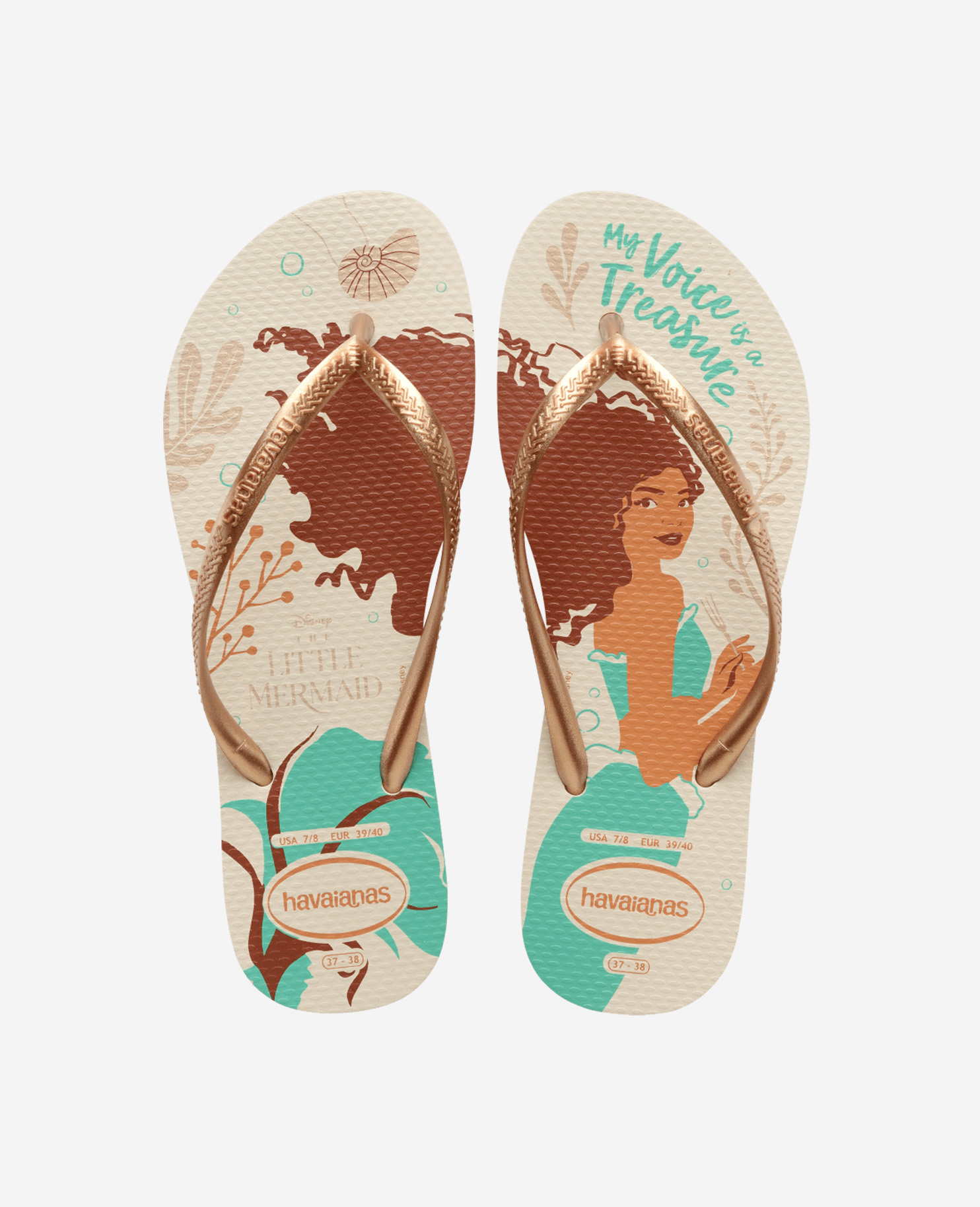 Havaianas Kids Beige A Licences Flip Flops in Size C10.5, Sports Direct - Image 4