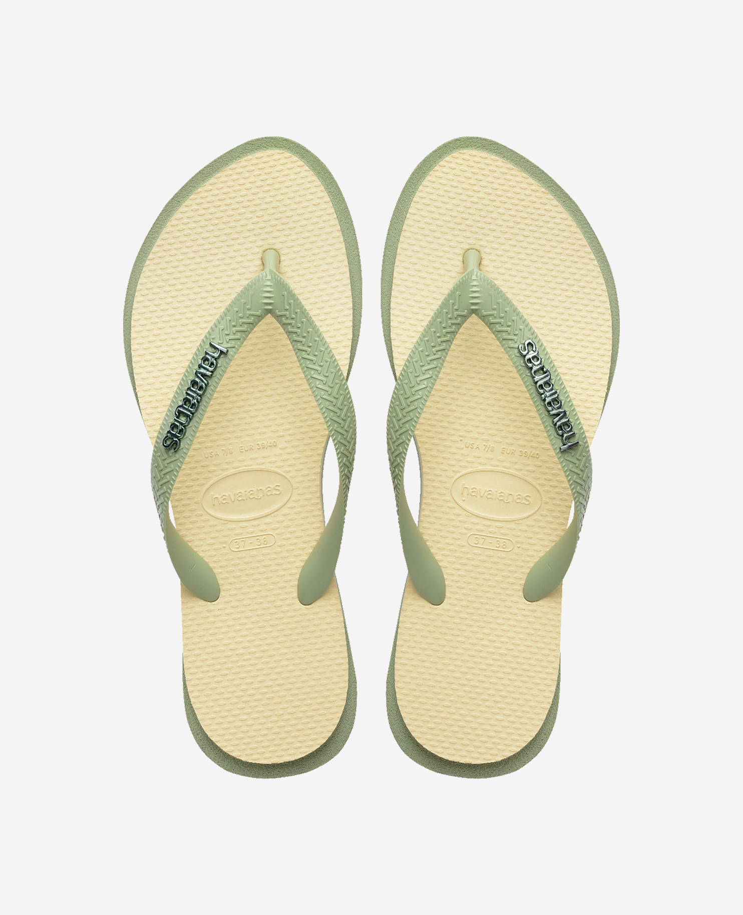 Havaianas Flip Flops Top Point Fusion Metallic, Women's Size 39/40 - Image 1