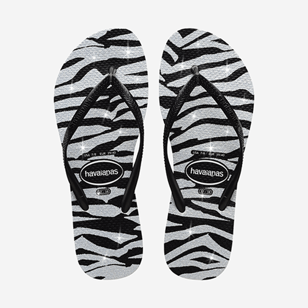 Havaianas Women's Flip Flops Slim Animals Glitter 33/34