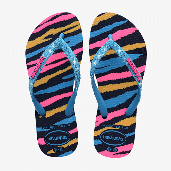Havaianas Unisex Kids Light Flip Flops Kids Slim Glitter Trendy