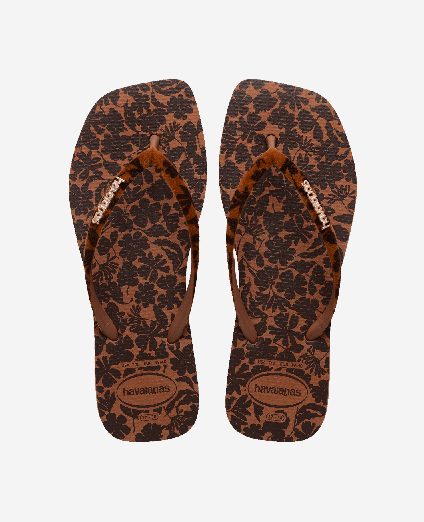 Havaianas Flip Flops Square Velvet Velvet, Women's Size 35/36