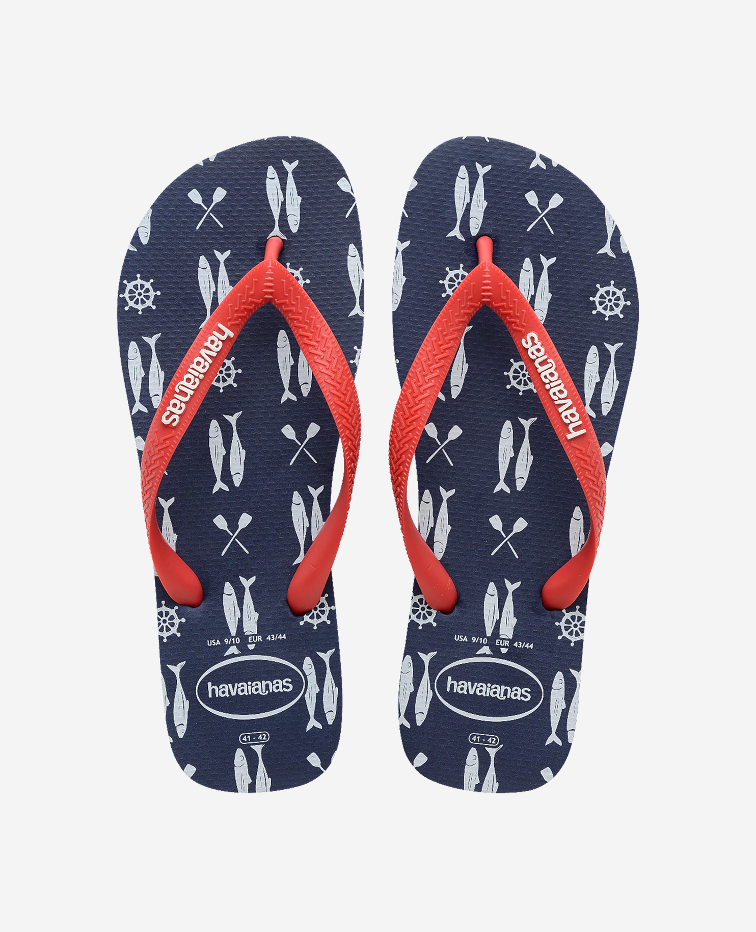 Havaianas Men's Red Flip Flops Top Nautical