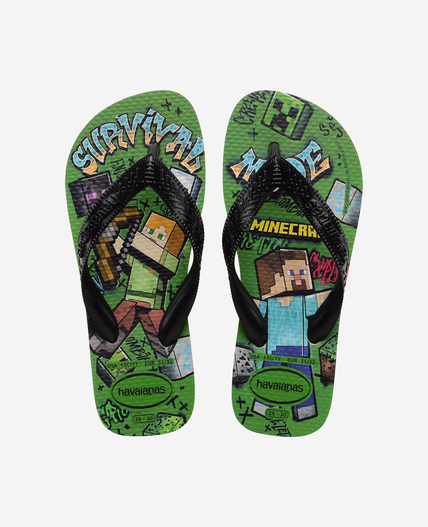 Havaianas Unisex Kids Light Flip Flops Kids Minecraft