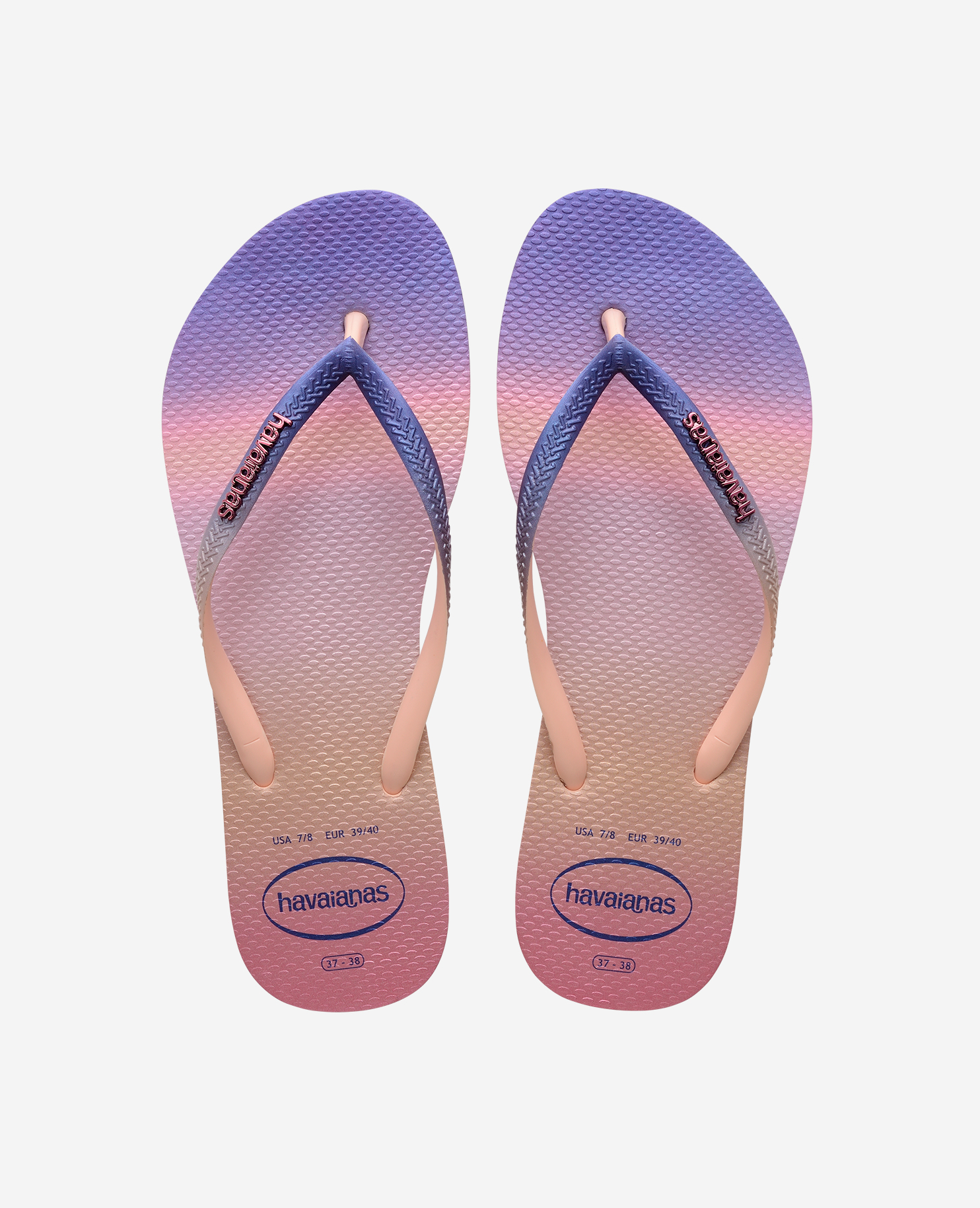 Havaianas Flip Flops Slim Gradient Sunset Metallic, Women's Size 41/42 - Image 1