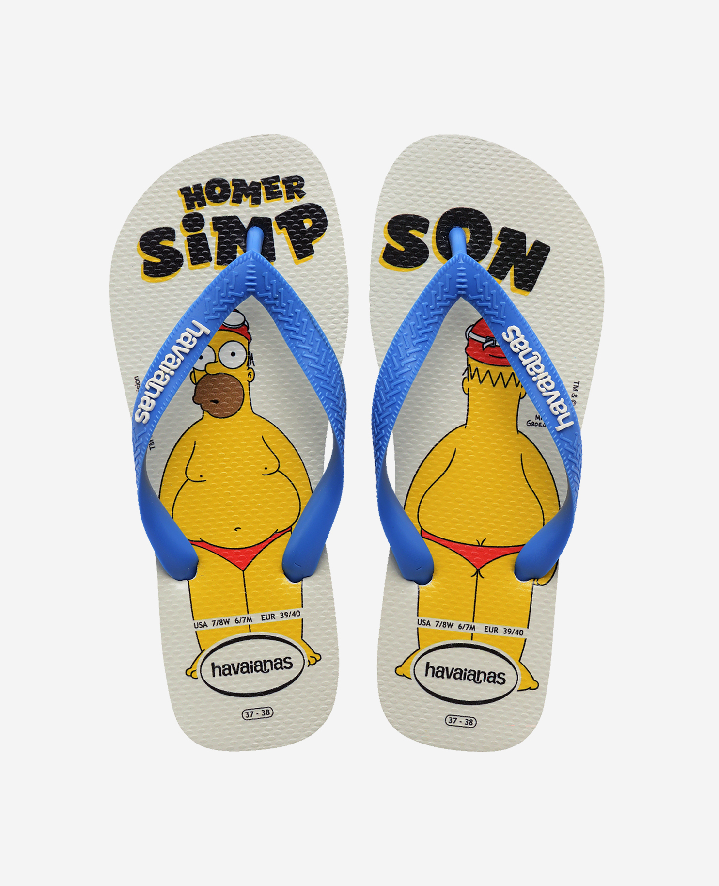 Havaianas Flip Flops>Simpsons  Simpsons  Rubber, Size 41/42