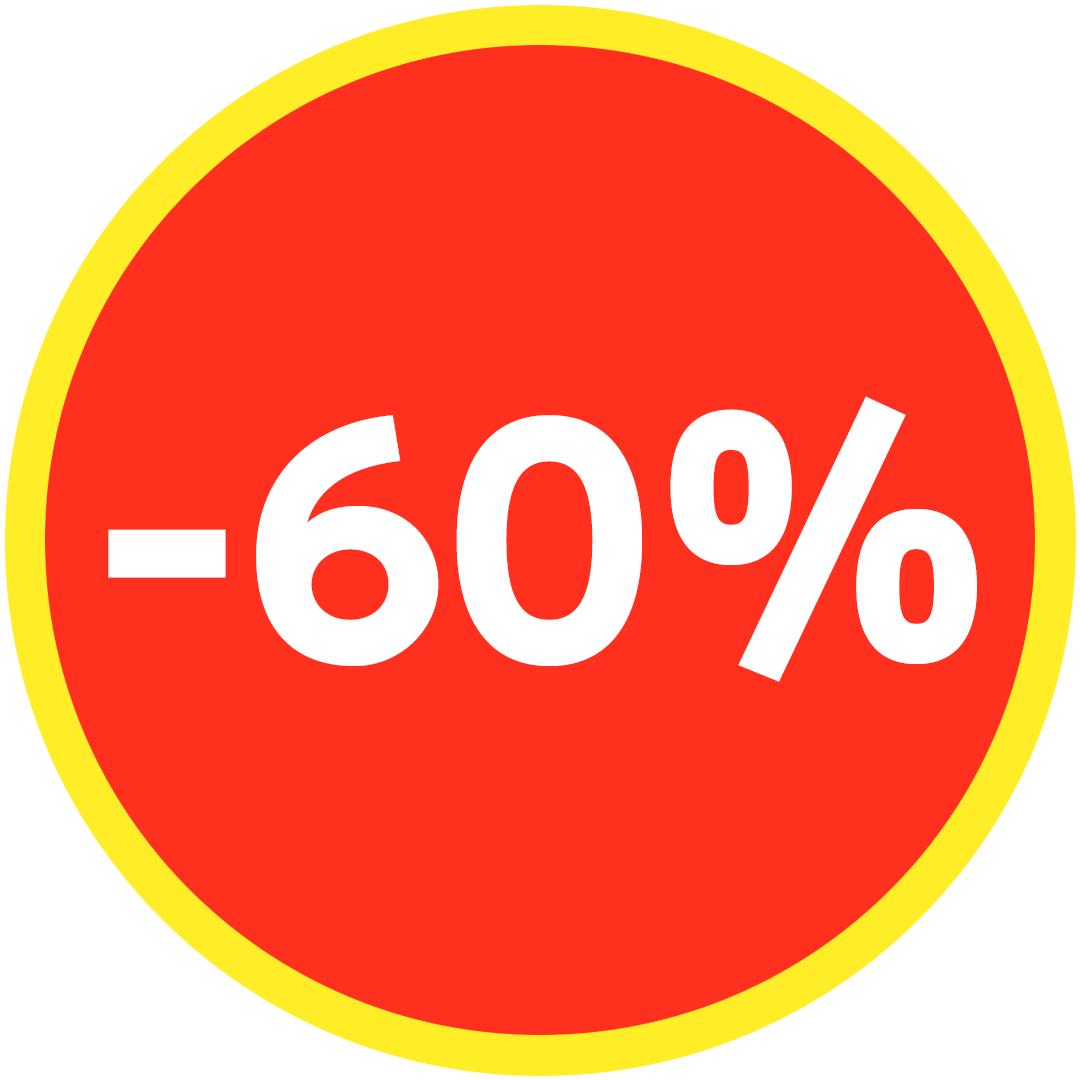 Flash sales 60%