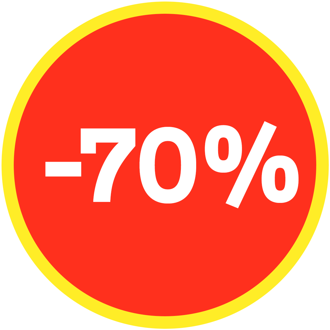 Flash sales 70%