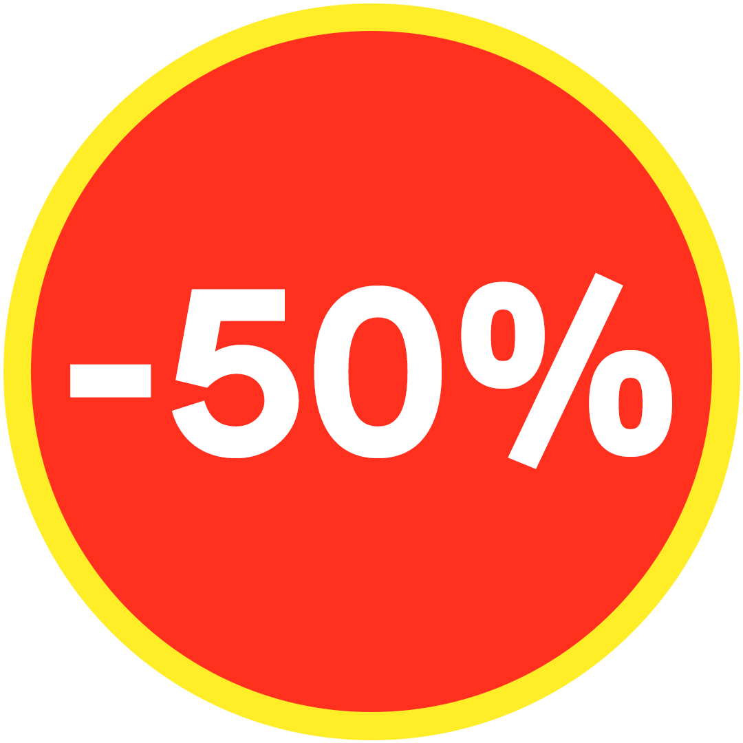 Flash sales 50%